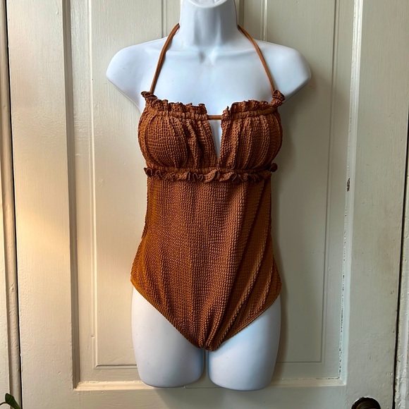 Other - Swimsuit size large NWOT brown